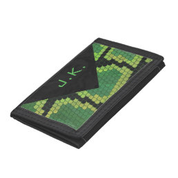 Monogram Snake Green and Black Trifold Wallet