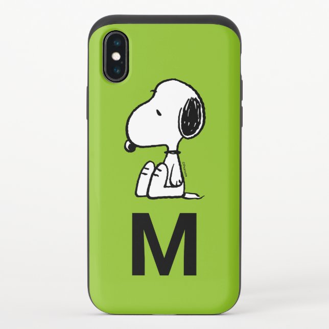 Monogram | Snoopy Looking Down Uncommon iPhone Case (Back)
