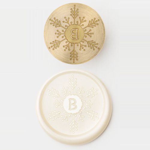 Monogram Snowflake Christmas Wax Seal Stamp