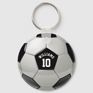 Monogram Soccer Ball Association Football Sports Keychain