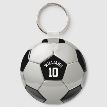 Monogram Soccer Ball Association Football Sports Keychain by BCMonogramMe at Zazzle