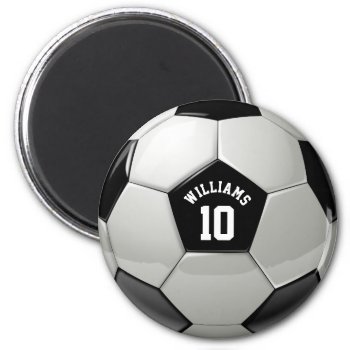 Monogram Soccer Ball Association Football Sports Magnet by BCMonogramMe at Zazzle