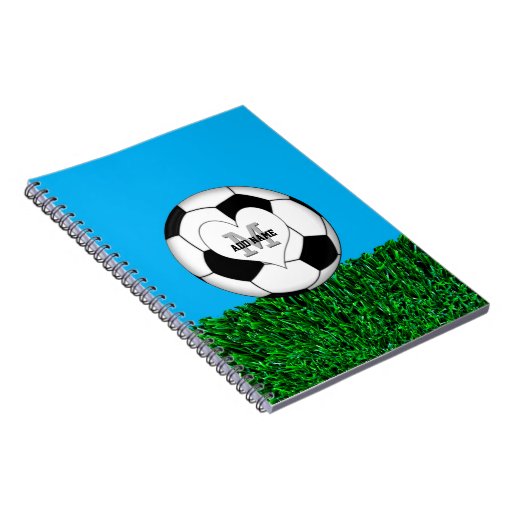 Monogram Soccer Ball Personalized Notebook | Zazzle