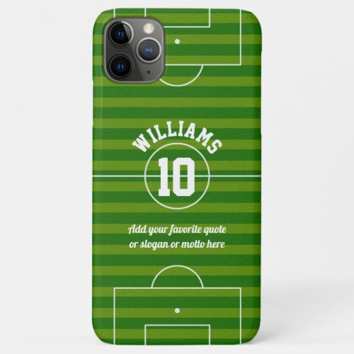 Monogram Soccer Field Ball Sport Green Football iPhone 11 Pro Max Case