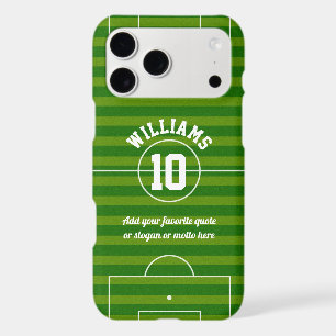 Monogram Soccer Field Ball Sport Green Football iPhone 17 Pro Max Case