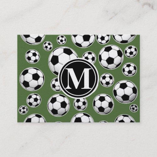 Monogram Soccer _ Tree Top Business Card