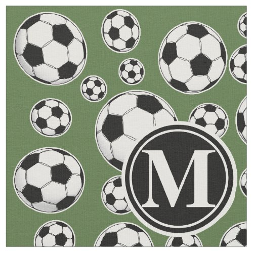 Monogram Soccer _ Tree Top Fabric