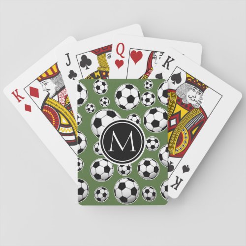 Monogram Soccer _ Tree Top Playing Cards