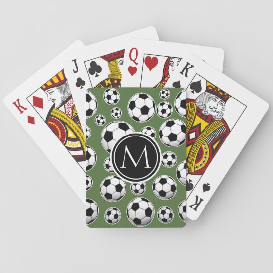 Monogram Soccer - Tree Top Playing Cards