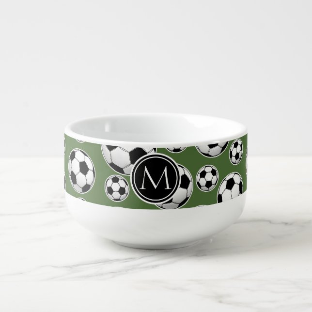 Monogram Soccer - Tree Top Soup Mug (Front)