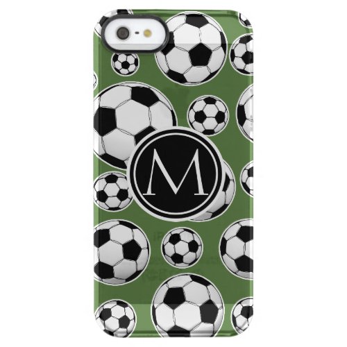 Monogram Soccer _ Tree Top Clear iPhone SE55s Case