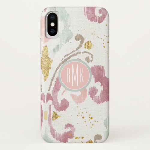 Monogram  Soft Deco Pattern iPhone X Case