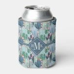 Monogram | Soft Patel Cactus Pattern Can Cooler