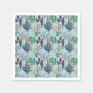 Monogram   Soft Patel Cactus Pattern Napkins