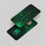 Monogram Software Engineer Modern Neon Green Business Card