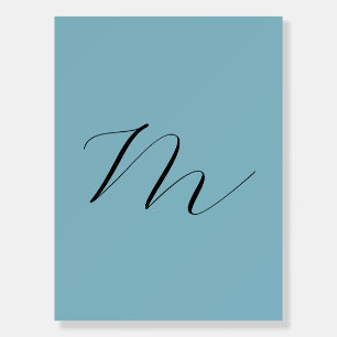 Monogram Solid Blue Pastel Minimalist Professional Foam Board