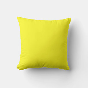 MONOGRAM solid bright yellow personalized custom Throw Pillow