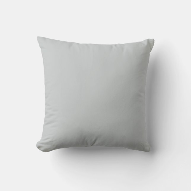 MONOGRAM solid LIGHT GREY custom Throw Pillow (Front)