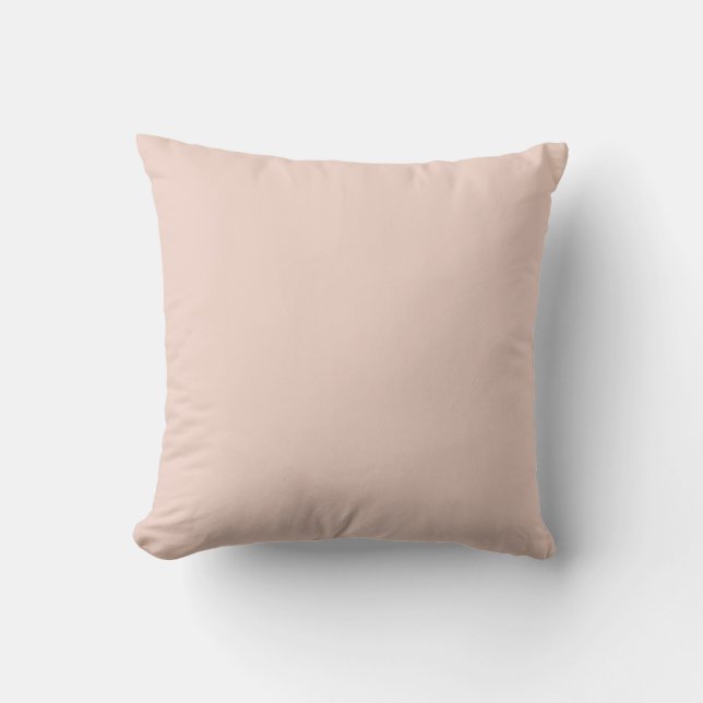 MONOGRAM solid LIGHT PINK custom Throw Pillow (Front)