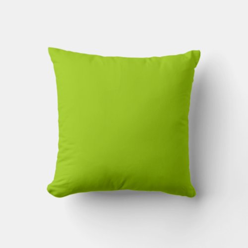 MONOGRAM solid lime green pillow