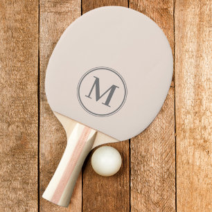 Monogram Solid Sandcastle Pink Color Ping Pong Paddle