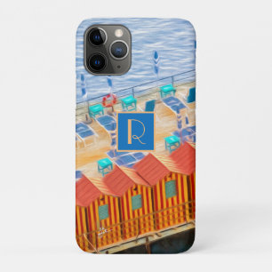 Monogram Sorrento Italy Beach Cabanas iPhone 11 Pro Case