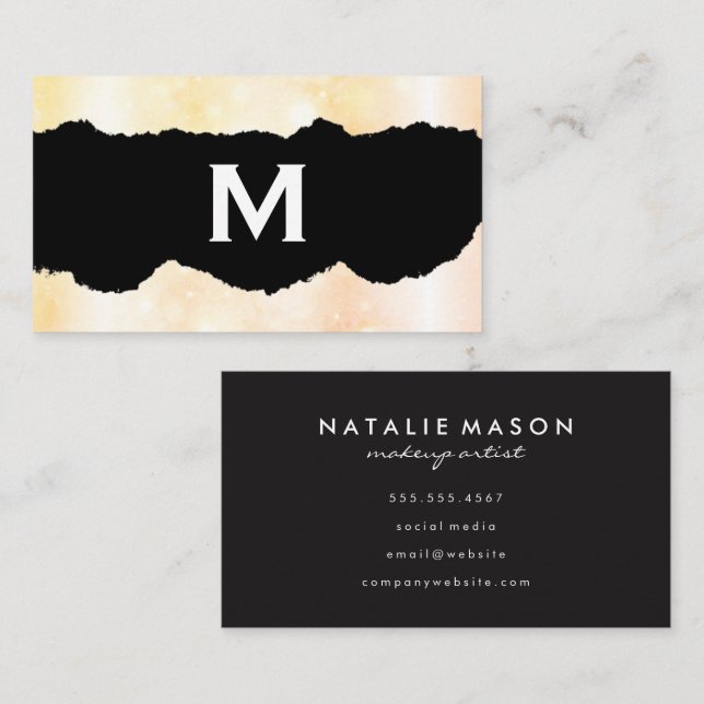 Monogram | Sparkle Business Card (Front/Back)