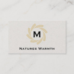 Monogram Spiral Business Card
