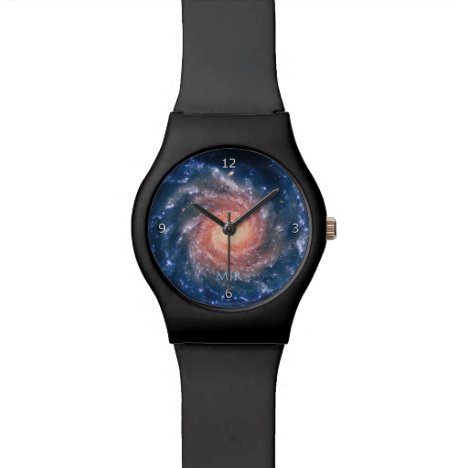 Monogram, Spiral Galaxy deep space astronomy imag Watch