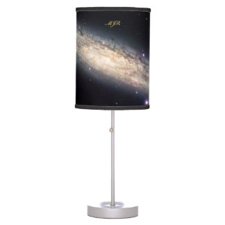 Monogram Spiral Galaxy outer space picture Table Lamp