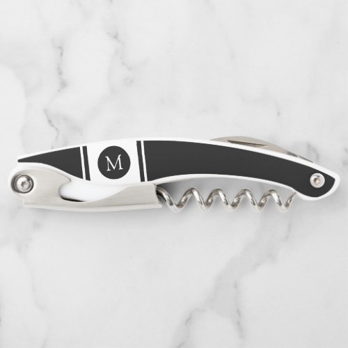 Monogram Sporty Stripes BW Waiters Corkscrew