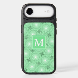Monogram spring green circles pattern OtterBox iPh iPhone 17 Air Case