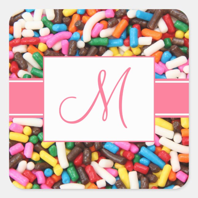 Monogram Sprinkles Stickers (Front)