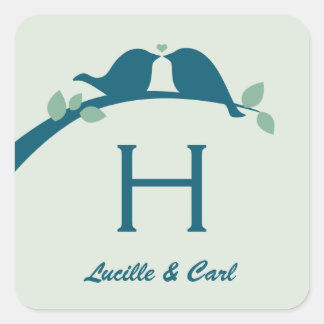 Monogram Square Sticker