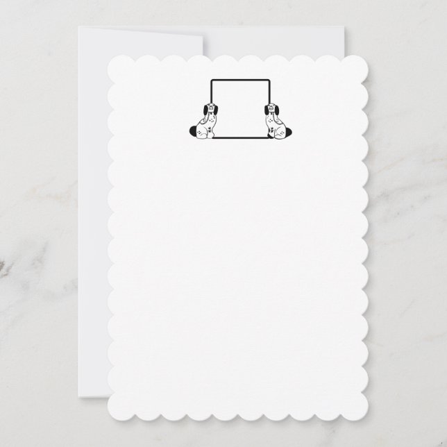 Monogram Staffordshire Dog Note Cards & Stationary (Front)