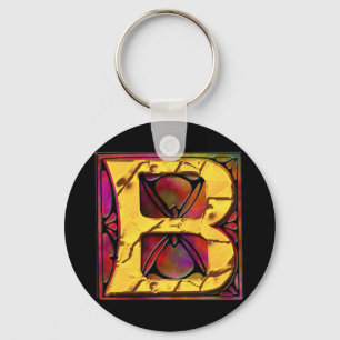 Monogram: Stainglass B Keychain