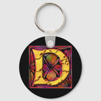 Monogram: Stainglass D Keychain