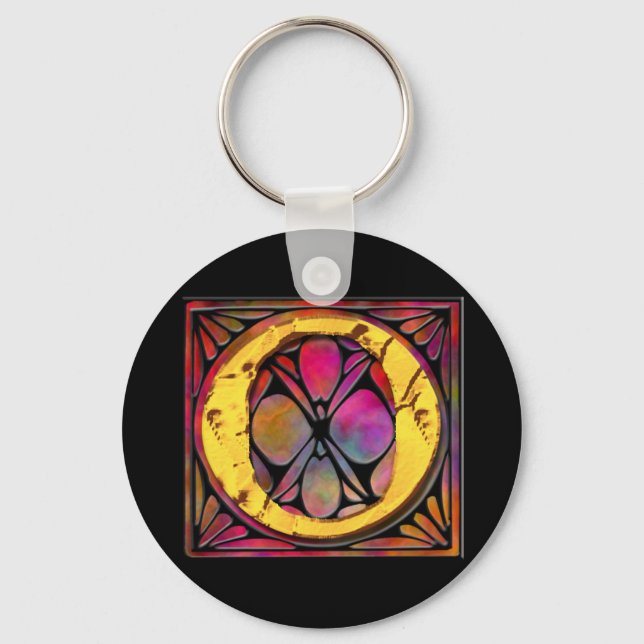 Monogram: Stainglass O Keychain (Front)