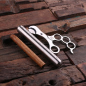 Monogram Stainless Steel Cigar Holder & Cutter (Top)