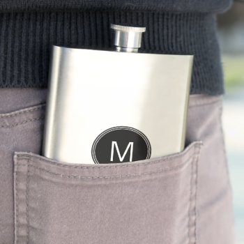 Monogram Stainless Steel Classic Flask 8 Oz by visionsoflife at Zazzle