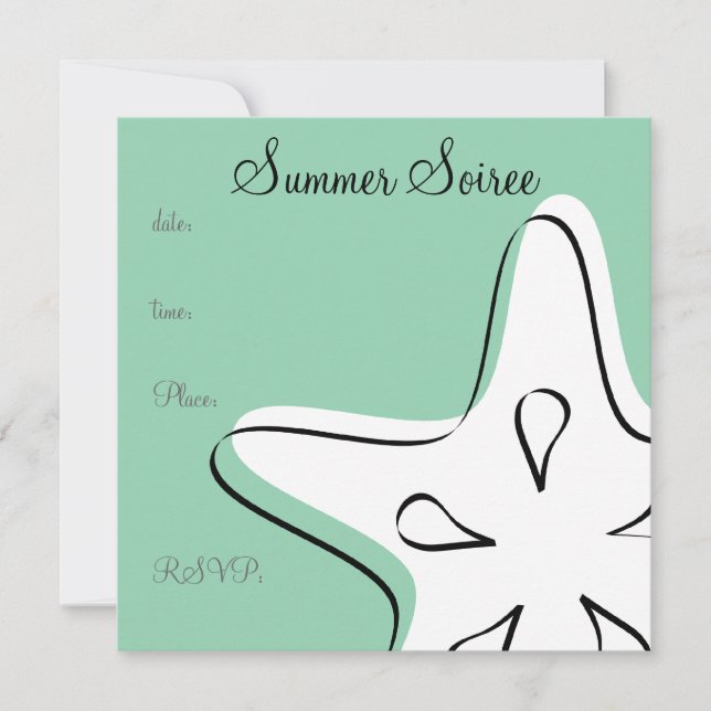 Monogram Starfish Invitation (Front)