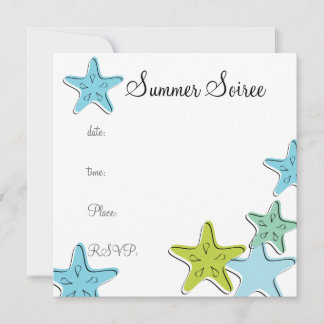 Monogram Starfish Invitation