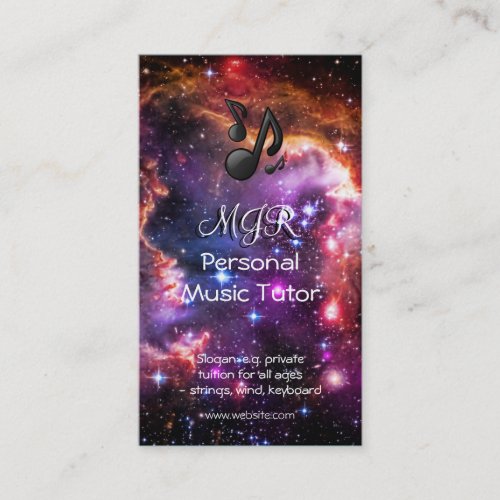 Monogram Starry Wingtip of Small Magellanic Cloud Business Card