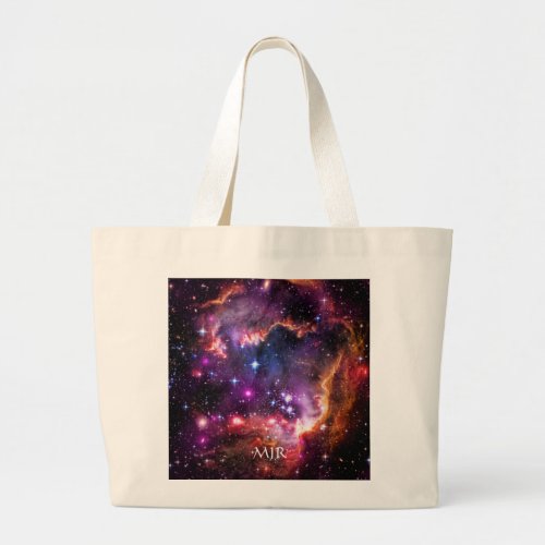 Monogram Starry Wingtip of Small Magellanic Cloud Large Tote Bag