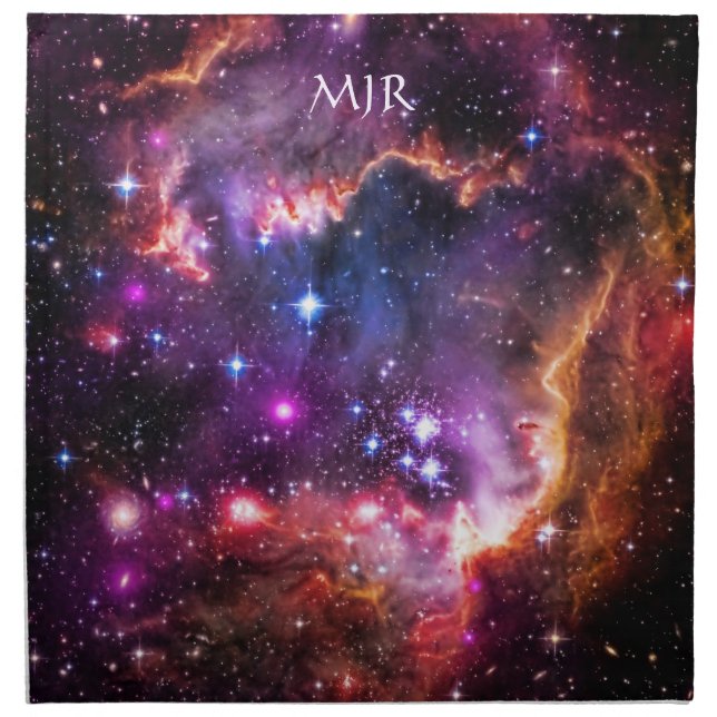 Monogram Starry Wingtip of Small Magellanic Cloud Napkin (Front)