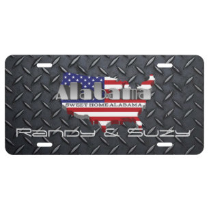 Monogram State Of Alabama License Plate