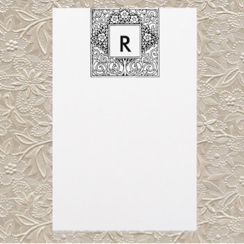 Monogram Stationary Stationery by Cardgallery at Zazzle