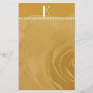 Monogram Stationery Faded Rose On Carmel