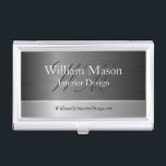 Monogram Steel / Metal Effect Business Card Holder<br><div class="desc">Brushed Stainless Steel / Sliver Effect, Monogram, Professional - Business Card Case. Ideal for a Designer, Interior Decorator, Architect, Civil Engineer, Project Manager, Hairdresser, Barber, Public Relations Consultant, School Counselor Occupational Therapist, Dentist, Pharmacist, Psychologists, Psychiatrist, Accountant, Tax professional, Financial Adviser / Advisor, Realtor or Real Estate Agent, Attorney, Lawyer, Solicitor,...</div>