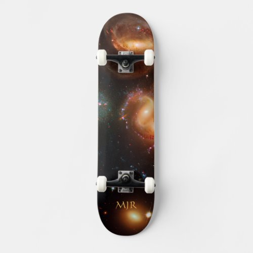 Monogram Stephans Quintet deep space star galaxies Skateboard Deck